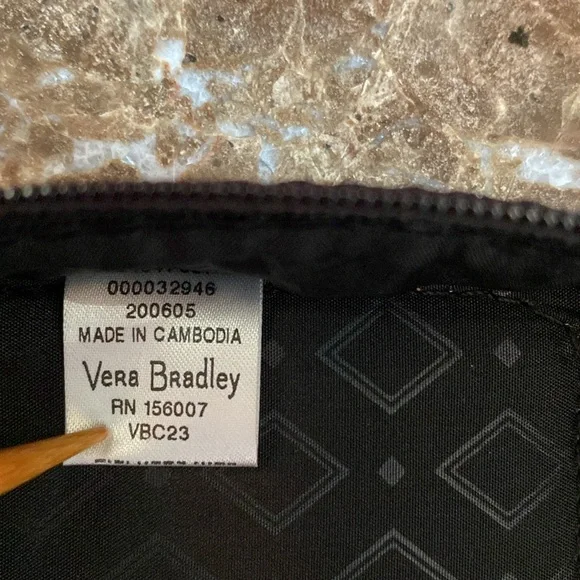 Vera Bradley (8-Days) Travel Pill Case, Solid Black, New w/ Tag attached - Picture 8 of 9